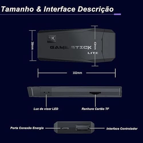 General وحدة تحكم ألعاب الفيديو Blulory 4K Smart TV Stick (64 جيجابايت 10000+ لعبة)