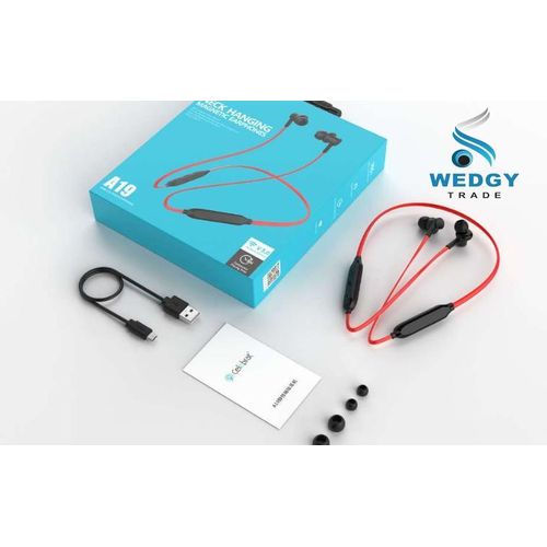 سماعة الرأس الرياضية اللاسلكية Celebrat A19 بجودة صوت Hi-Fi - حمراء