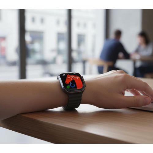 ساعة W&O W&O X10 Pro 3 الذكية مع زجاج منحني ثلاثي الأبعاد وحزام من السيليكون وشحن لاسلكي