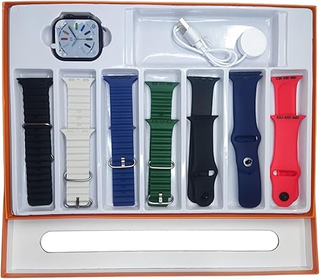 ساعة ذكية كبيرة جدًا 7 في 1، شاشة عرض HD بحجم 2.01 بوصة، مكالمات، تتبع معدل ضربات القلب، شحن لاسلكي، معدل ضربات القلب، مستوى الأكسجين في الدم SpO2، الطقس، كاميرا، موسيقى، لـ IOS و أندرويد، للرجال (ذهبي)