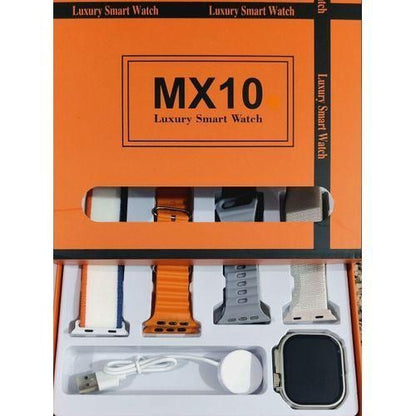 MX10 Luxury Smart Watch with 4 Straps and NFC Bluetooth Charging