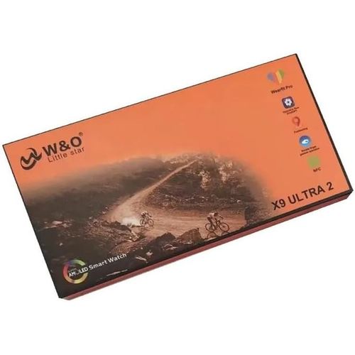 W&O ساعة W&O X9 ULTRA 2، الإصدار التاسع، بشاشة سوبر أموليد مقاس 2.2 بوصة - بلوتوث - NFC