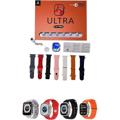 ساعة ذكية كبيرة جدًا 7 في 1، شاشة عرض HD بحجم 2.01 بوصة، مكالمات، تتبع معدل ضربات القلب، شحن لاسلكي، معدل ضربات القلب، مستوى الأكسجين في الدم SpO2، الطقس، كاميرا، موسيقى، لـ IOS و أندرويد، للرجال (ذهبي)