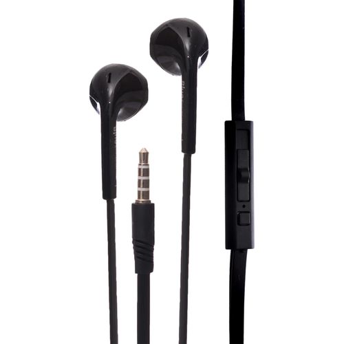 Blue Spectrum D-39 Aux Earphone Stereo Ergonomic Design With Earphone Plug Comfortable And For Mobile Phone - Black Headphones Headset