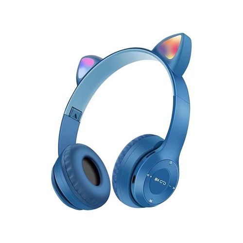 cat ear wireless headphones p47m BLUE