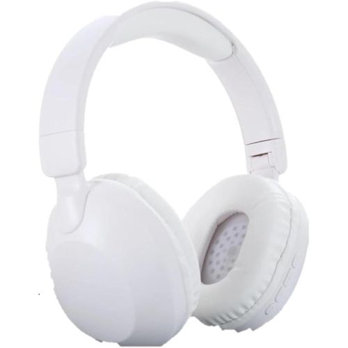 SODO سماعة رأس SD-1102 لاسلكية ستيريو، بلوتوث V5.3 مع ميكروفون خارجي يدعم بطاقة SD (أبيض)