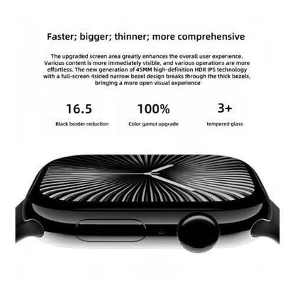 ساعة ذكية رياضية متعددة الوظائف W&amp;O X10S - 46 ملم - سوبر أموليد - سوداء