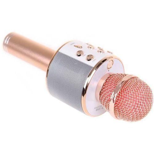 ميكروفون WS WS-858 بلوتوث لاسلكي - اللون ذهبي وردي