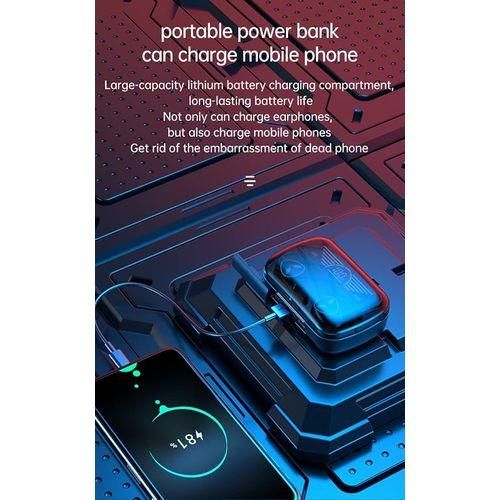 سماعة رأس M20 مع بنك طاقة لاسلكي - أسود