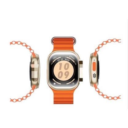 ساعة W&O X10 Ultra 3 الذكية باللون البرتقالي