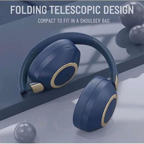 سماعة بلوتوث لاسلكية SODO SD-1104 الإصدار الخامس مع ميكروفون عالي الجودة، تدعم بطاقة SD، عازلة للضوضاء، قابلة للطي، بتصميم أنيق وألوان جذابة (أزرق).