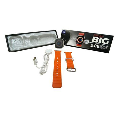 ساعة T900 الترا الذكية 49 مم - شحن لاسلكي - برتقالي