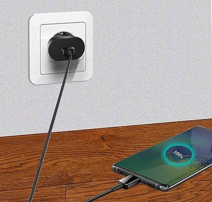 محول شحن فائق السرعة بقوة 25 واط مع كابل تايب سي إلي تايب سي متوافق مع أجهزة سامسونج