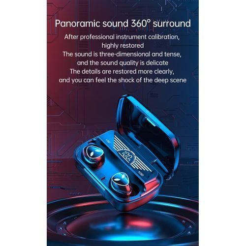 سماعة رأس M20 مع بنك طاقة لاسلكي - أسود