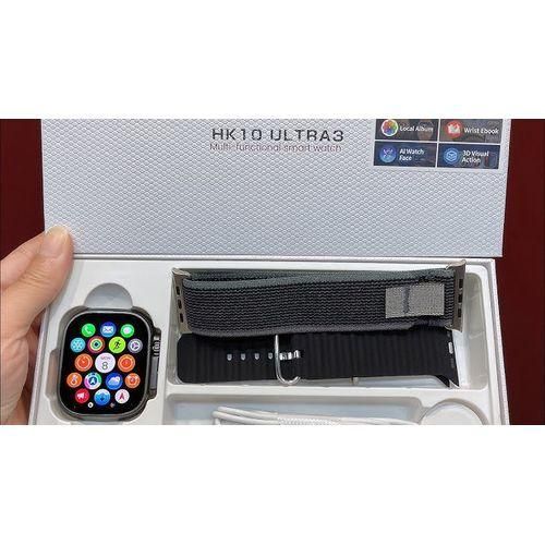 ساعة HK (HK10 ULTRA3) الذكية - شاشة AMOLED مقاس 2.02 بوصة، مستشعر G، ذاكرة ROM سعة 1 جيجابايت، ذكاء اصطناعي - أسود